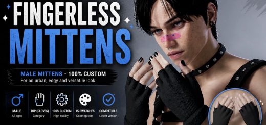 Fingerless Mittens (Male) v1.0