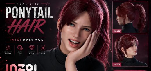 Realistic Ponytail Hair v1