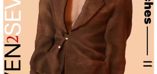 Deluxe Oversized Buttoned Suede Blazer v1